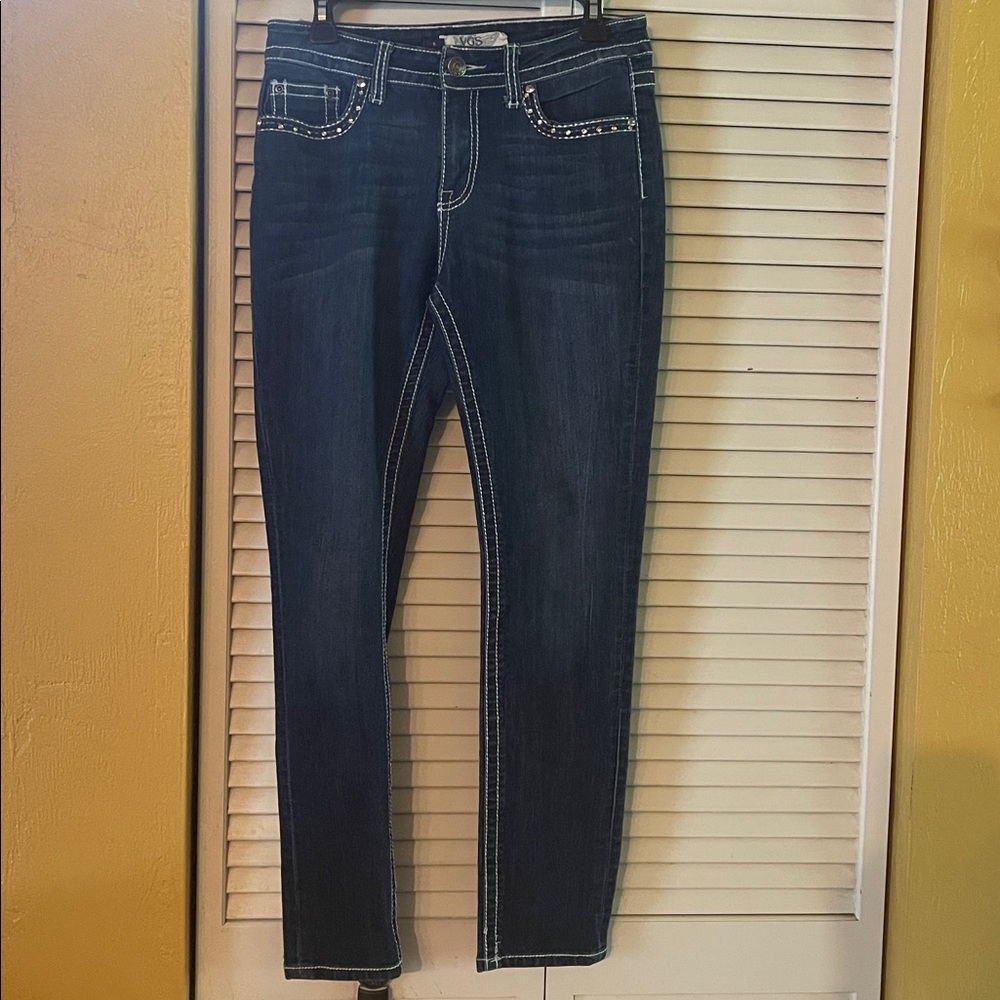 Dark Wash Jeans with White Stitching VGS